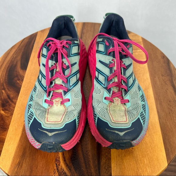 Hoka One One Speedgoat Pink Blue Women's Lace Up Athletic Shoes Size 9.5 - Picture 10 of 12
